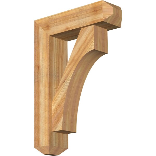 Ekena Millwork Westlake Craftsman Rough Sawn Bracket w/ Offset Brace, Western Red Cedar, 8"W x 28"D x 40"H BKT0806X28X40WTL04RWR - main